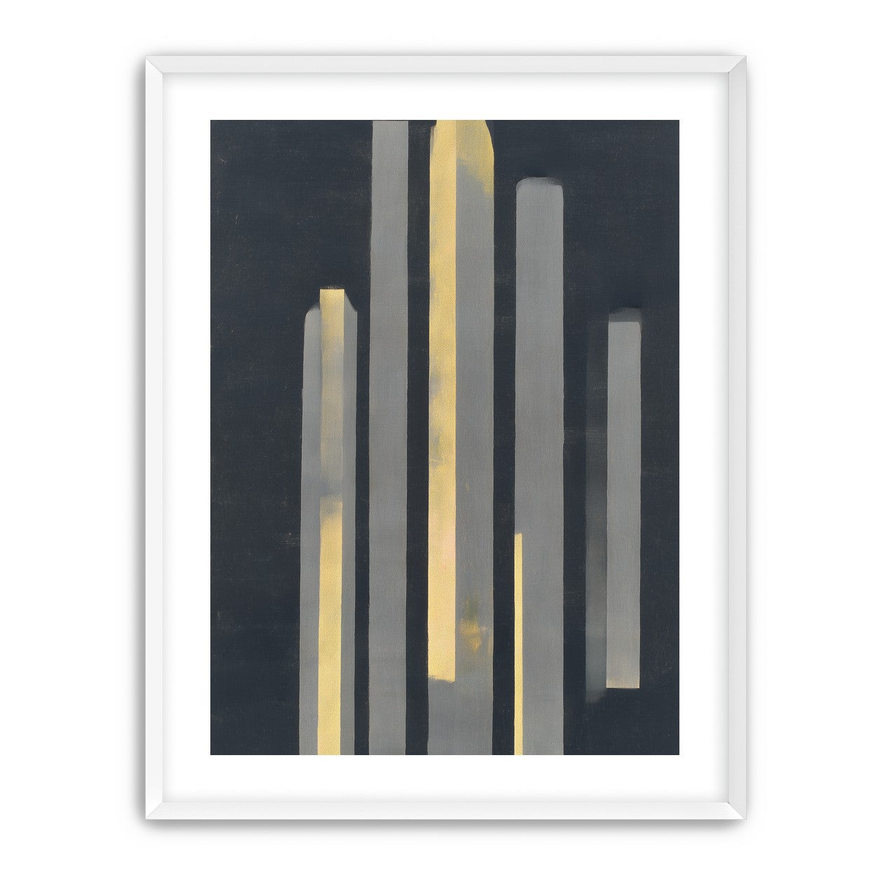 Yellow seeping through gray bars