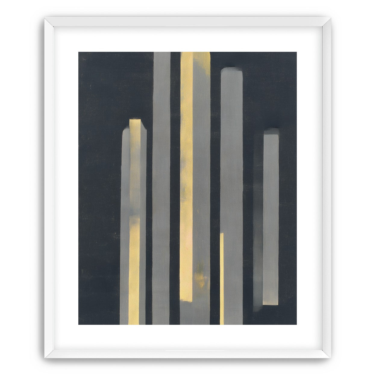 Yellow seeping through gray bars