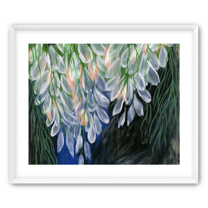 White petals over deep green