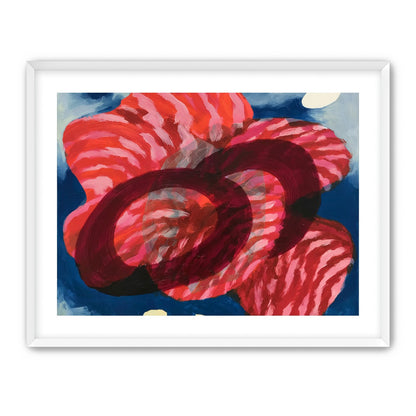 Red stripes pressing through blue