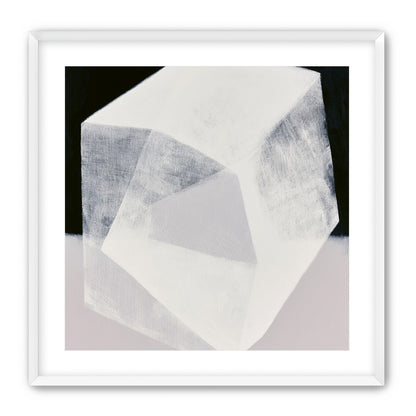 Milkwhite facets in deep black