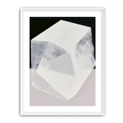 Milkwhite facets in deep black