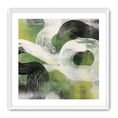 White arcs across green field
