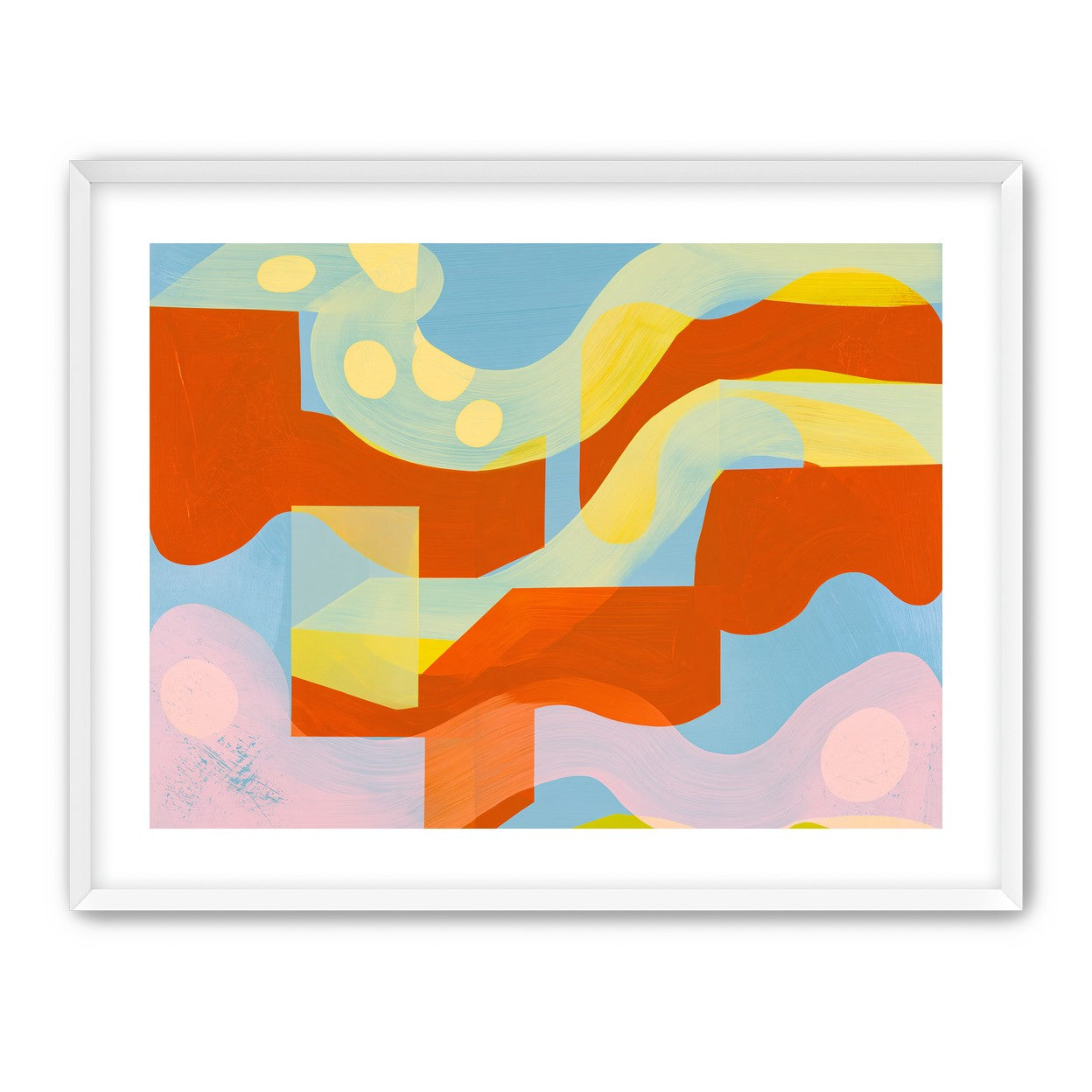 Orange bands within blue field