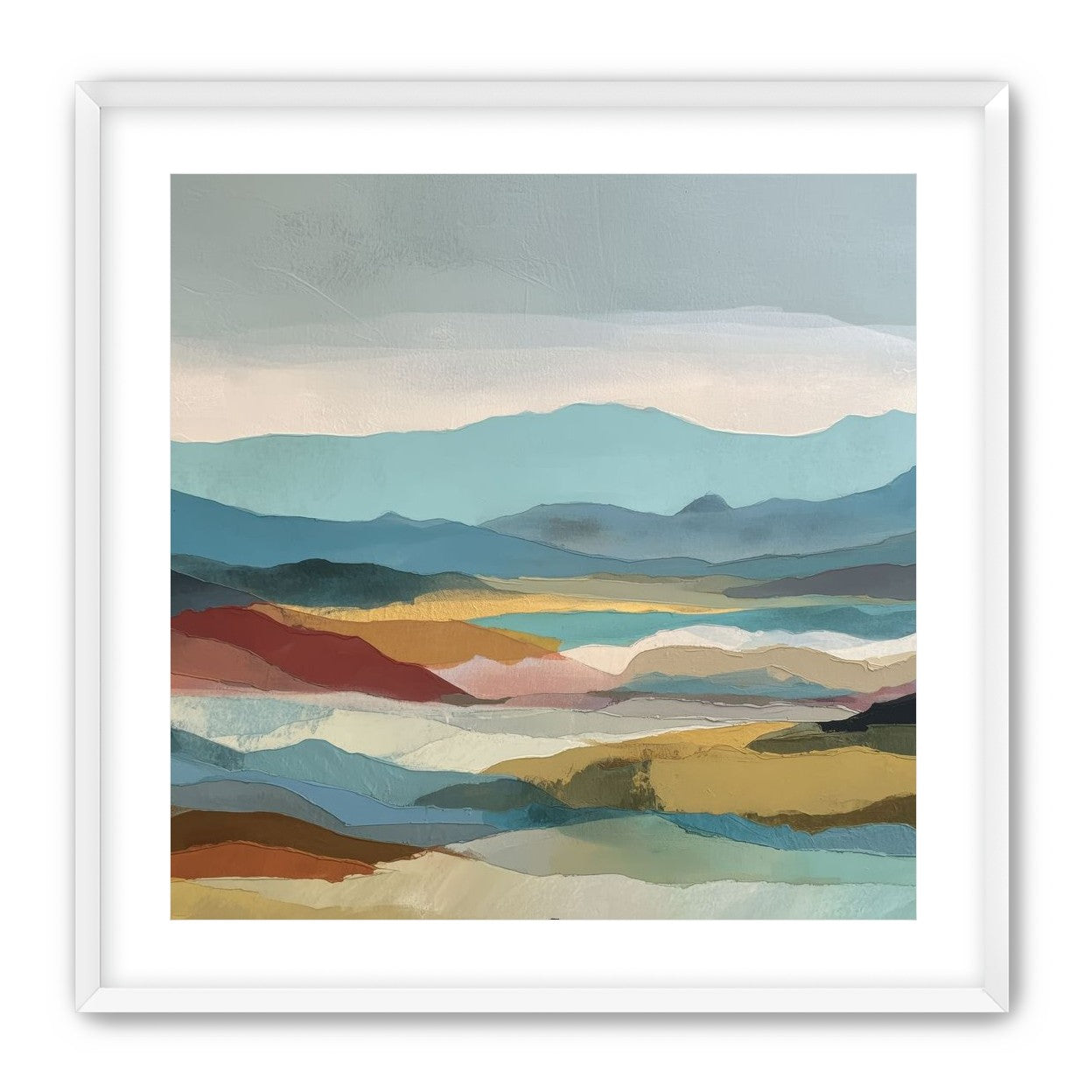 Layered Hills in Cool Bands