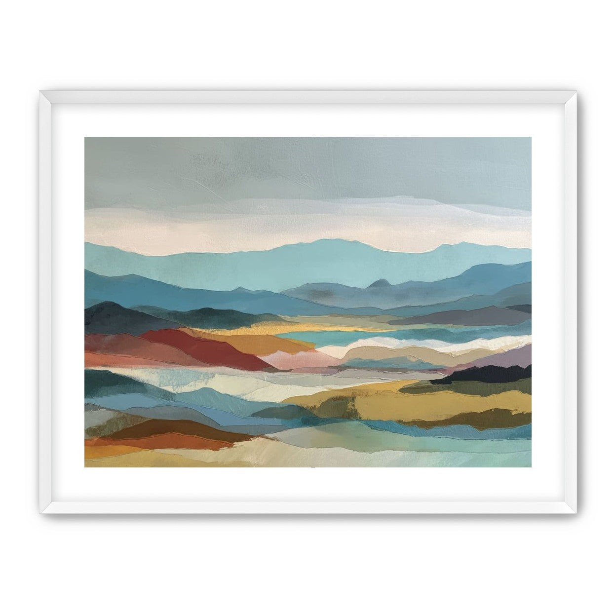 Layered Hills in Cool Bands