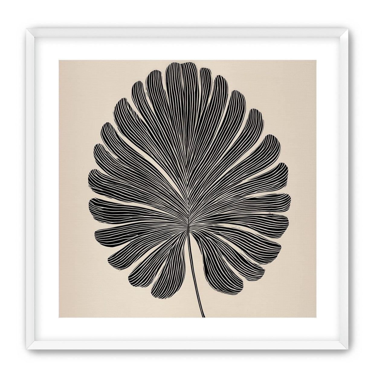 Striped fan leaf alone