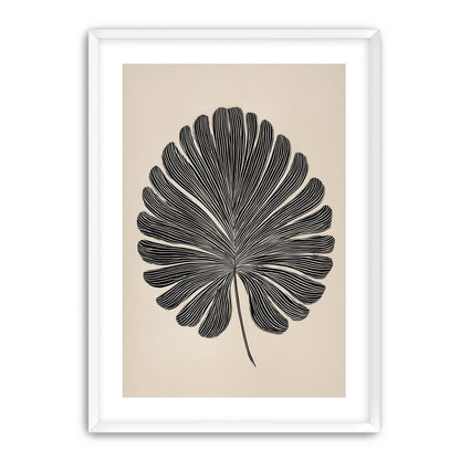 Striped fan leaf alone