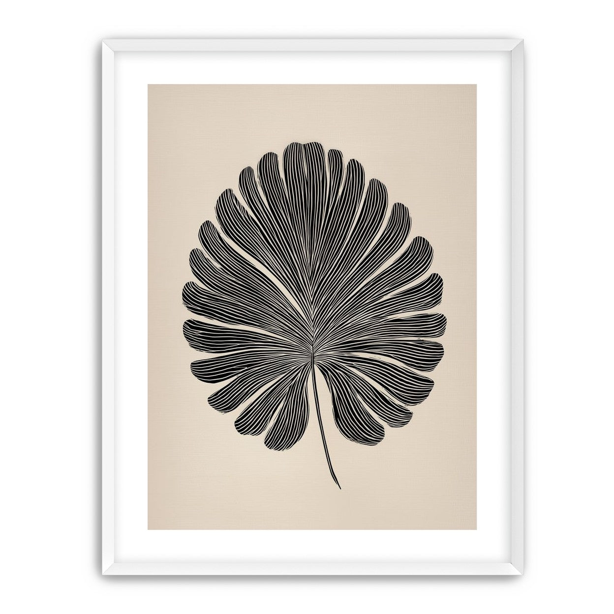 Striped fan leaf alone