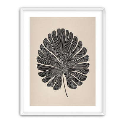 Striped fan leaf alone