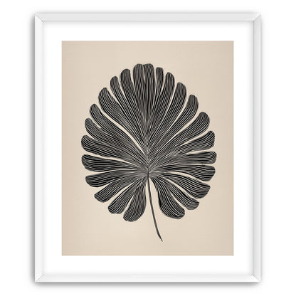 Striped fan leaf alone