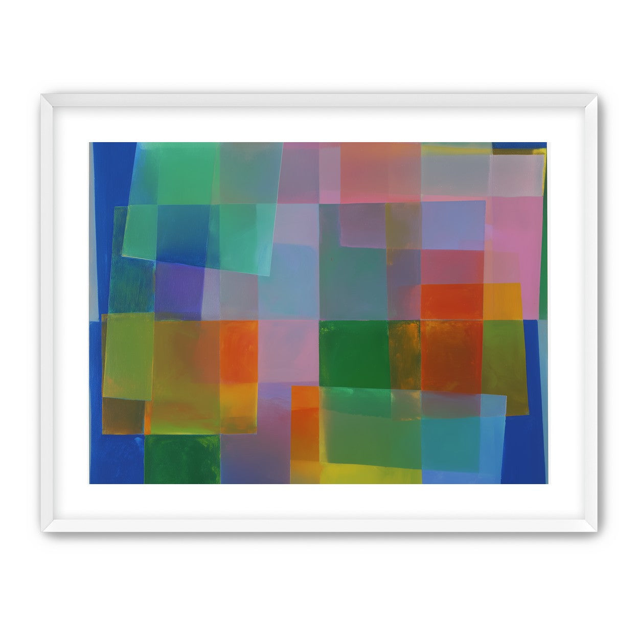 Blue depth under warm veils