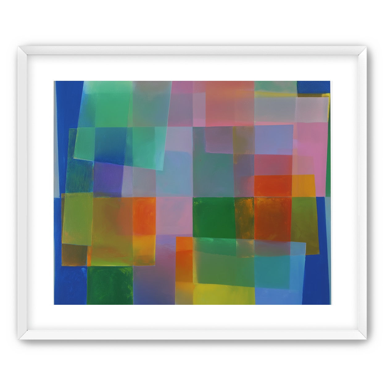 Blue depth under warm veils