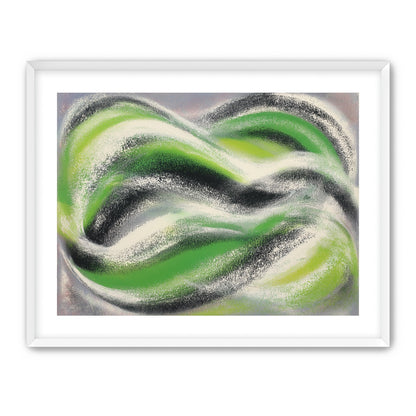 Green bands under white spray