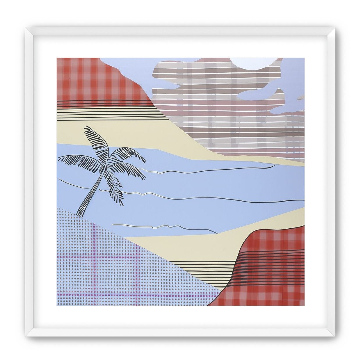 Striped sky over the beach