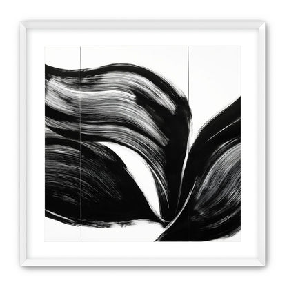 Three petals in black ink