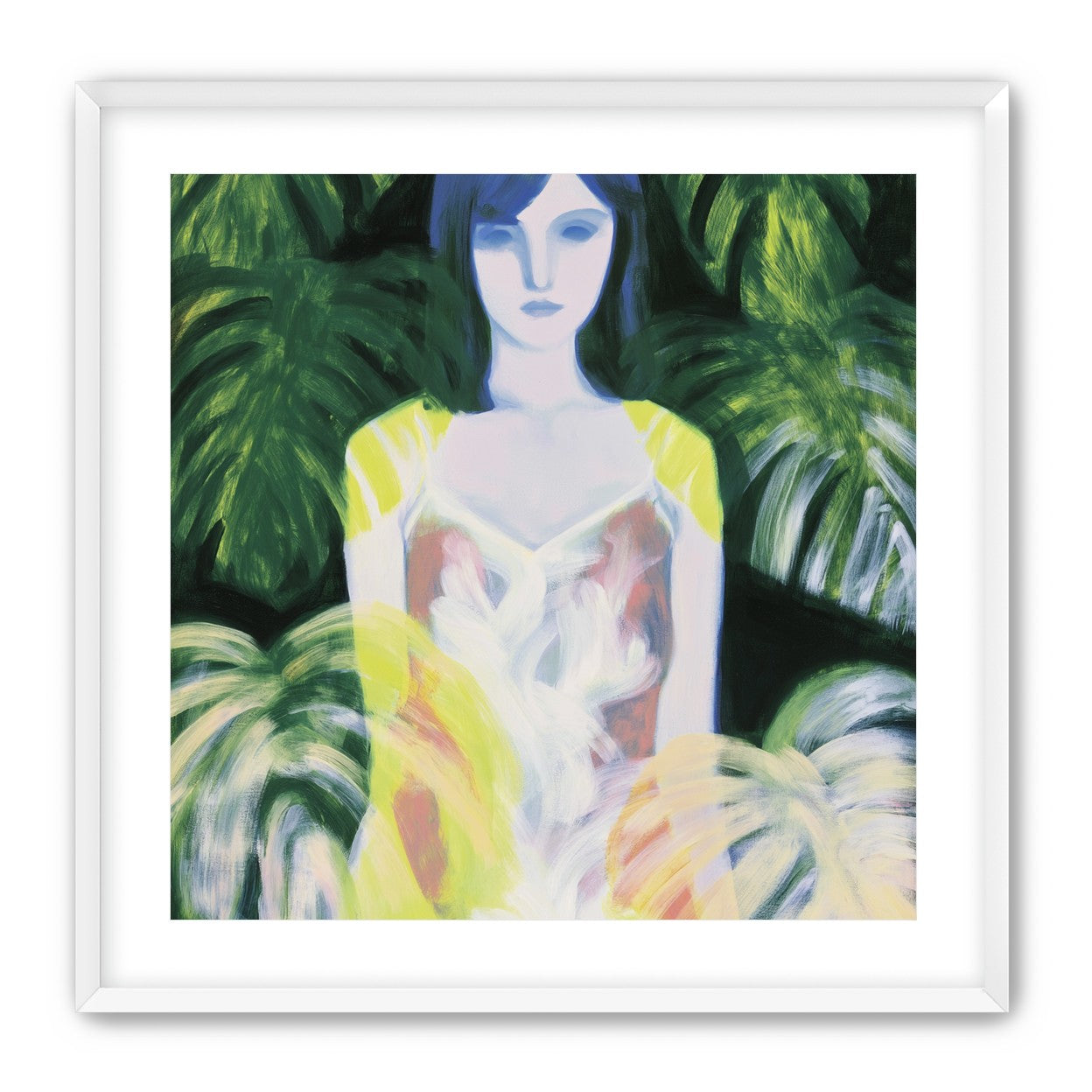 Yellow sleeves in green shade