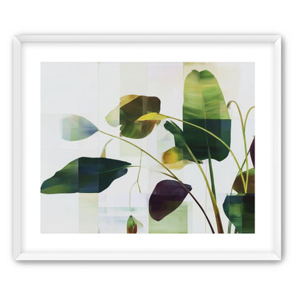 Stems crossing the pale grid