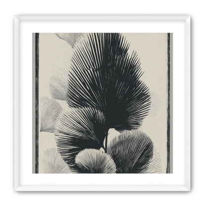 Fan fronds in ink shadow