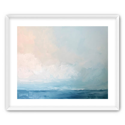 Quiet sea under pale sky