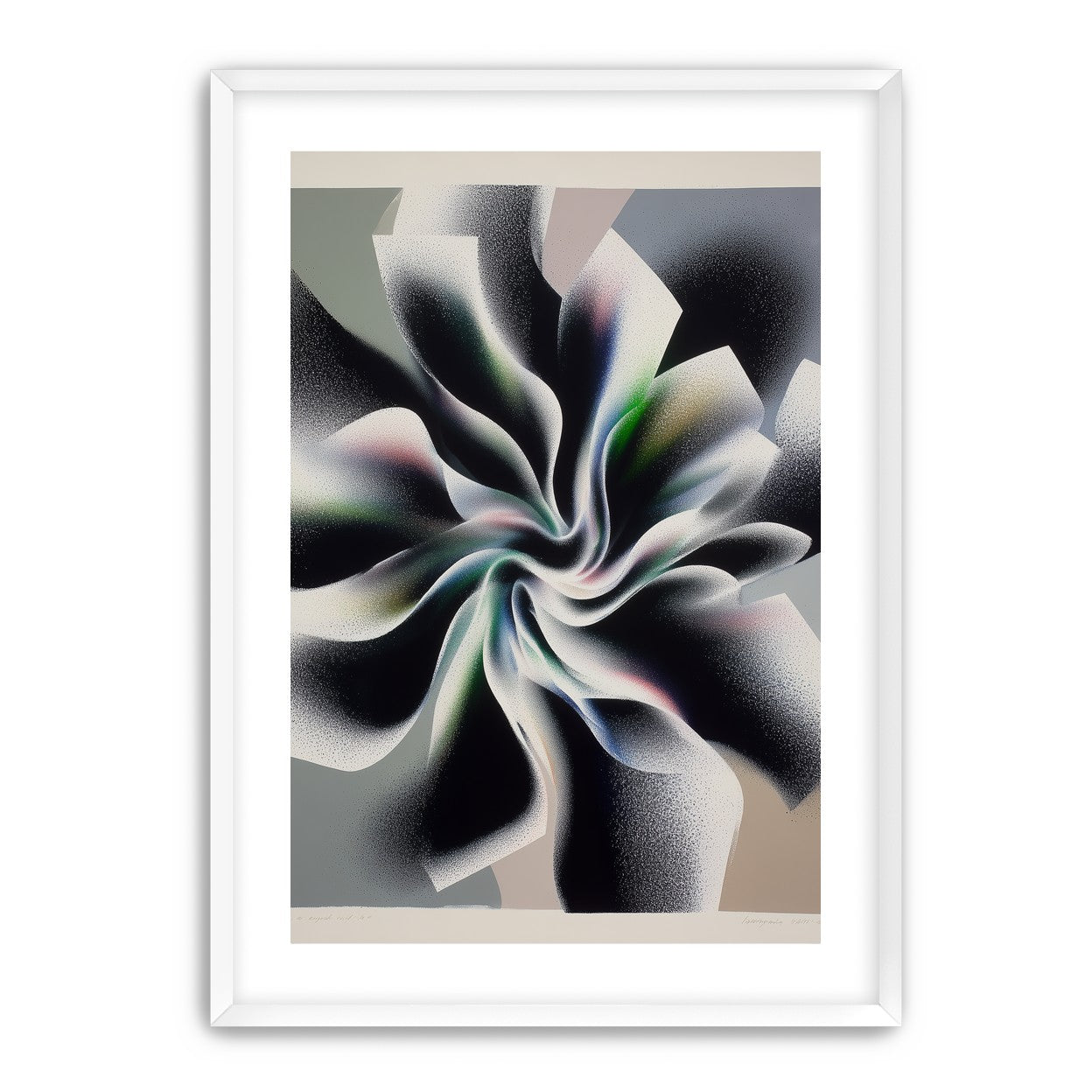 Spiral fold within pale blocks