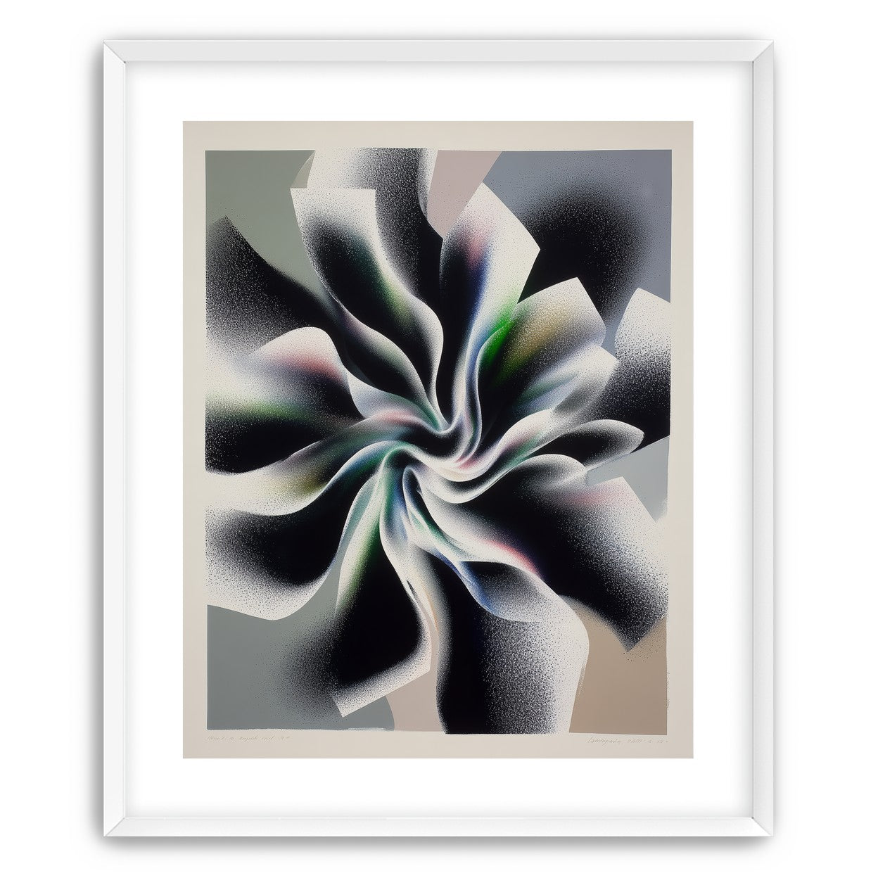 Spiral fold within pale blocks