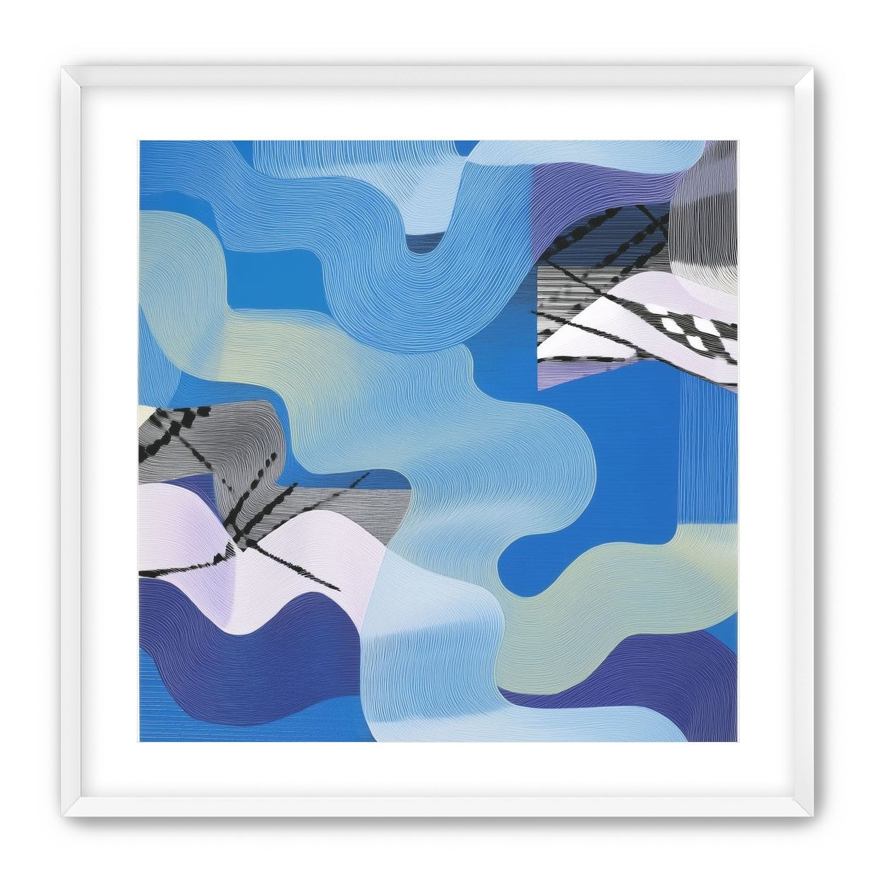 Waves within blue blocks