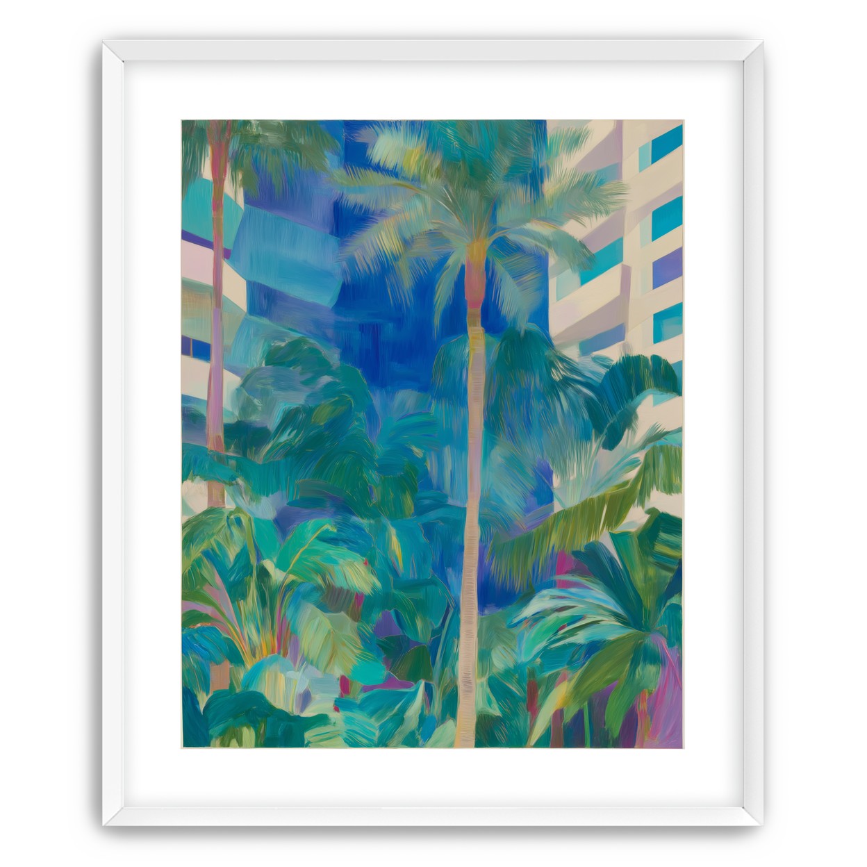 Palm shade between towers