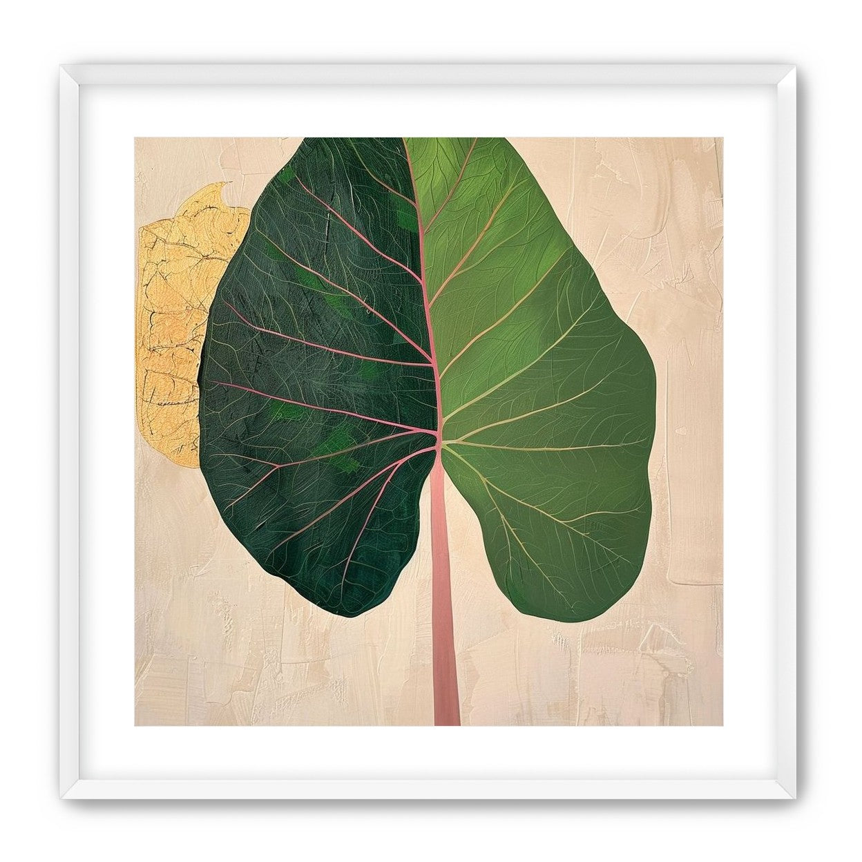 Split green leaf portrait