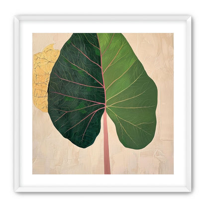 Split green leaf portrait