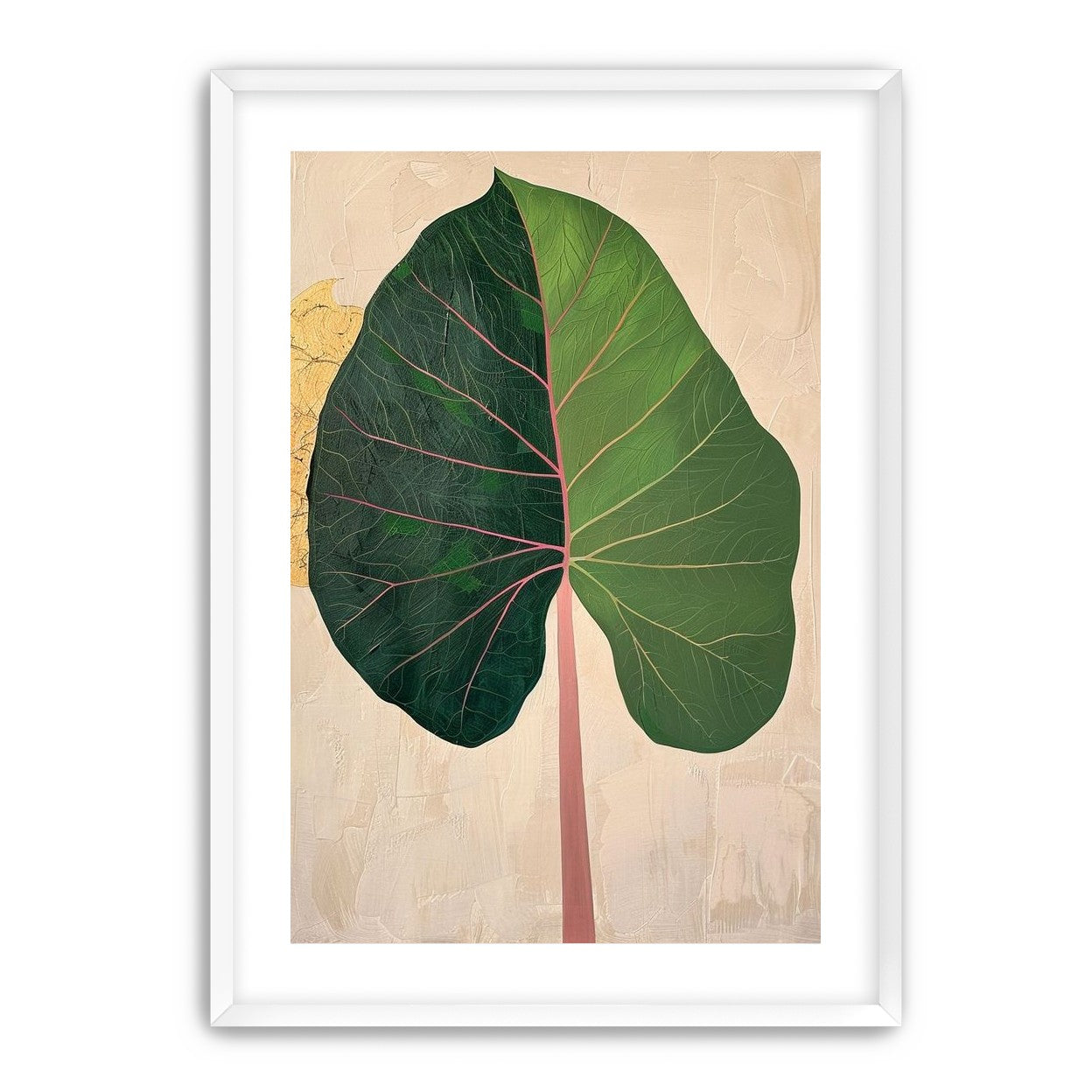 Split green leaf portrait