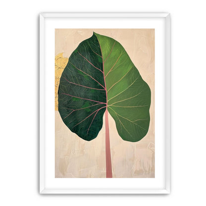 Split green leaf portrait