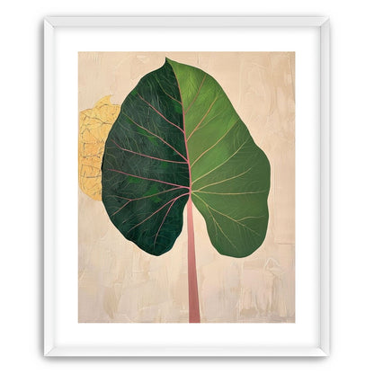Split green leaf portrait