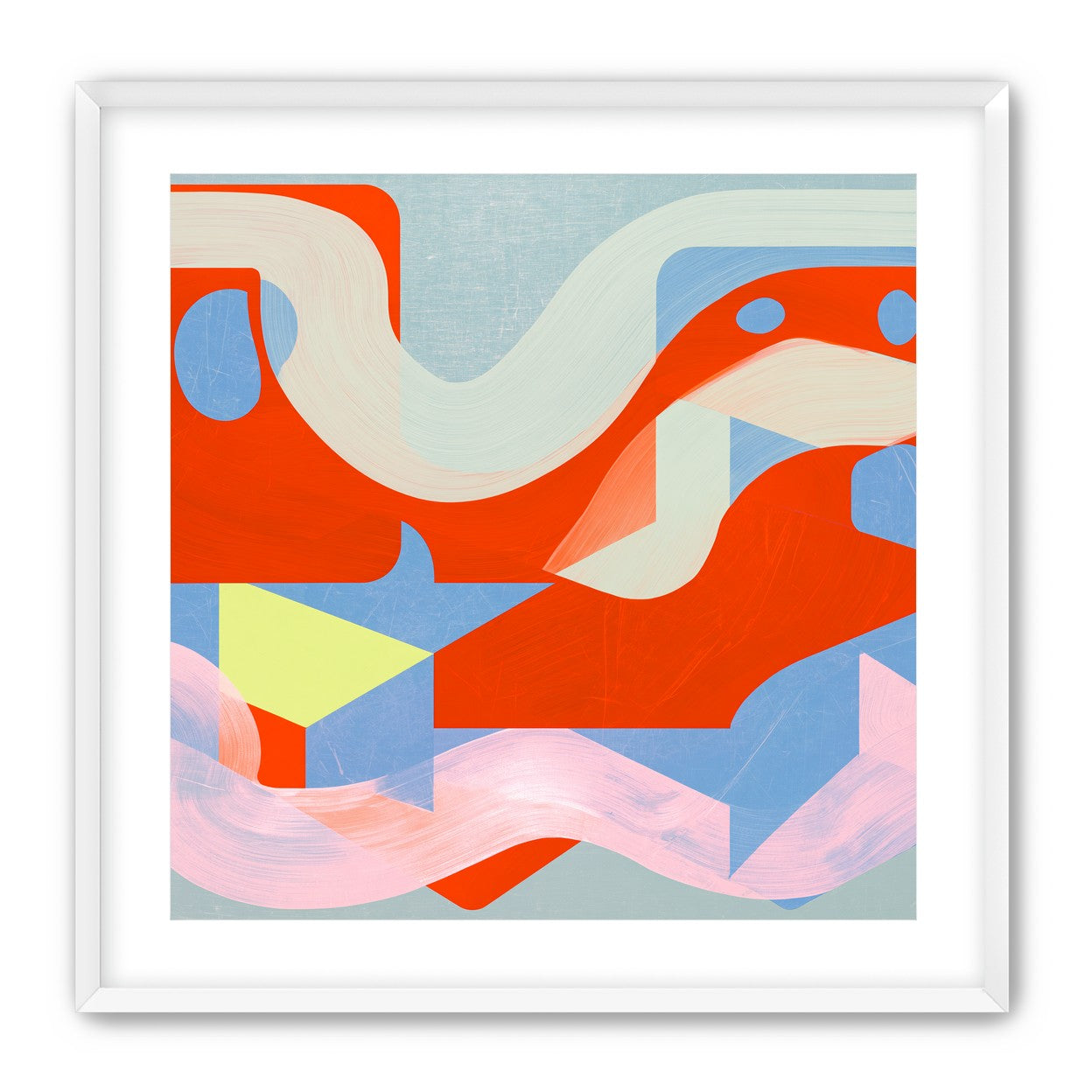 Pale sweep over red blocks