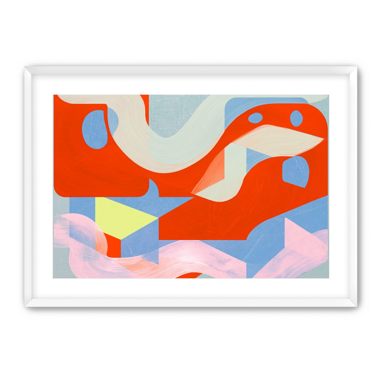 Pale sweep over red blocks