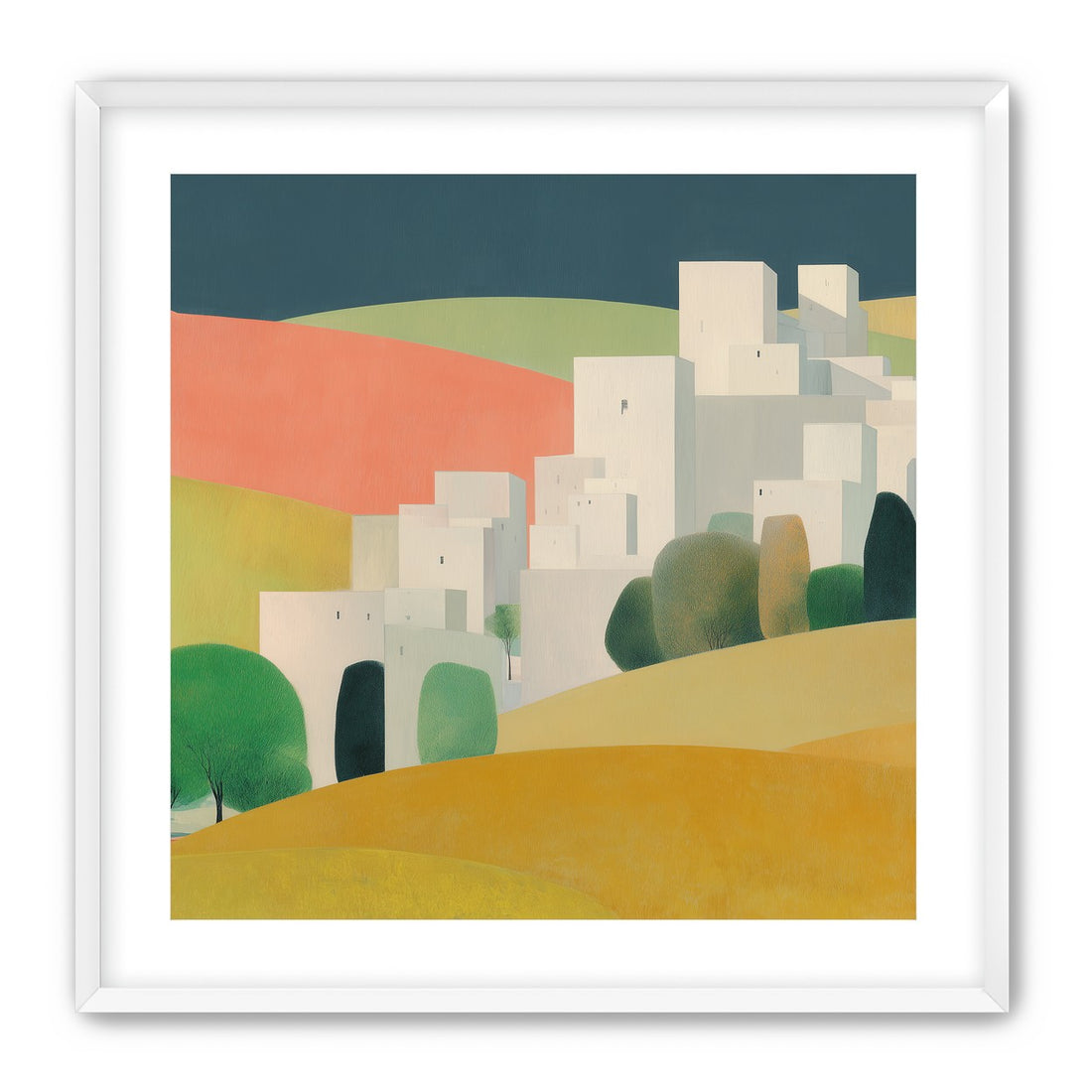 White towers in coral hills