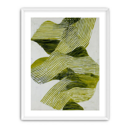 Olive stripes across white