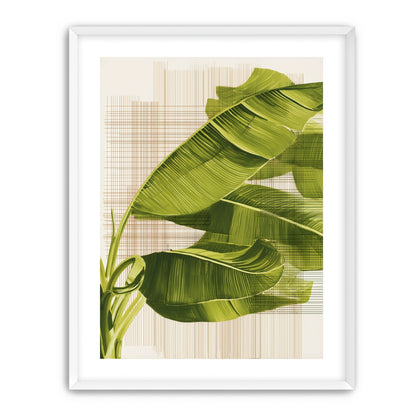 Banana leaves against the grid