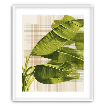 Banana leaves against the grid