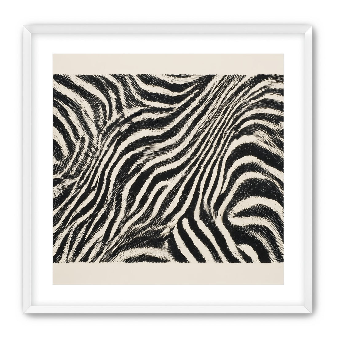 Zebra stripes across the frame