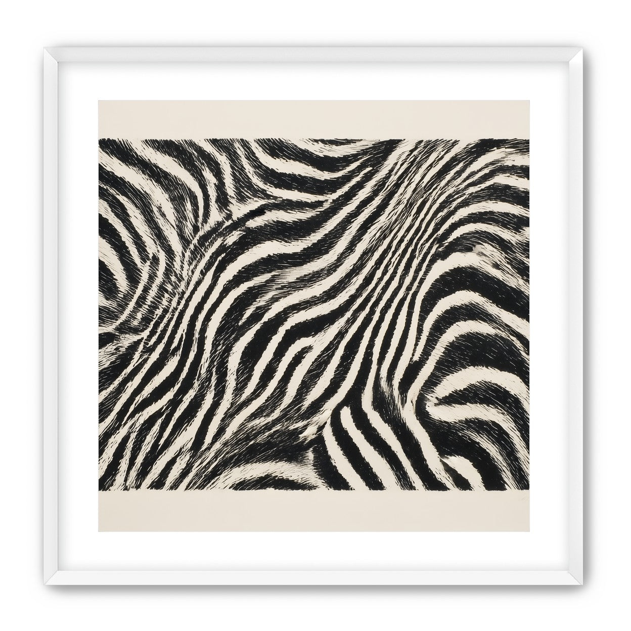 Zebra stripes across the frame