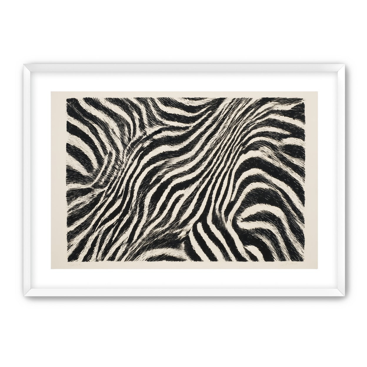 Zebra stripes across the frame