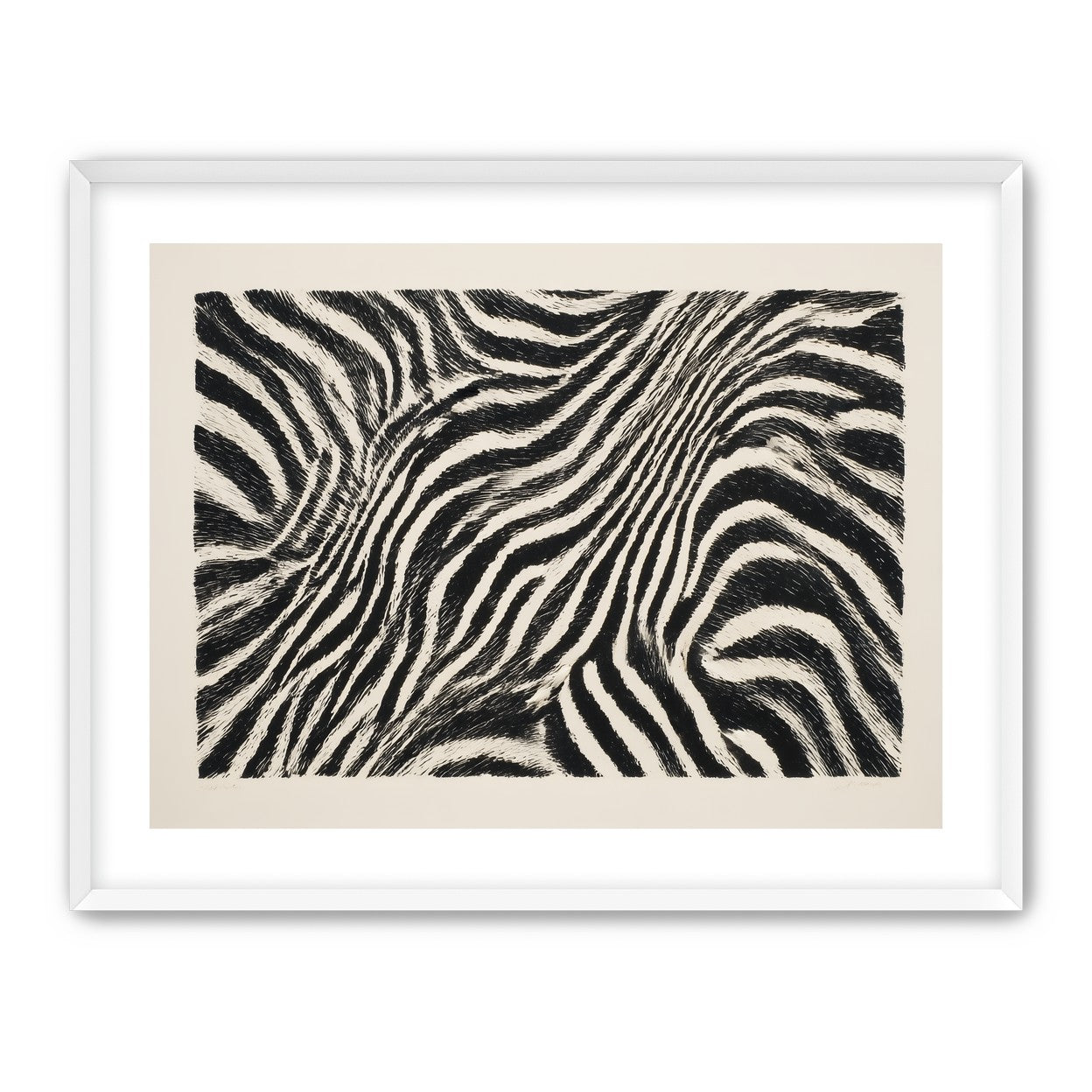Zebra stripes across the frame