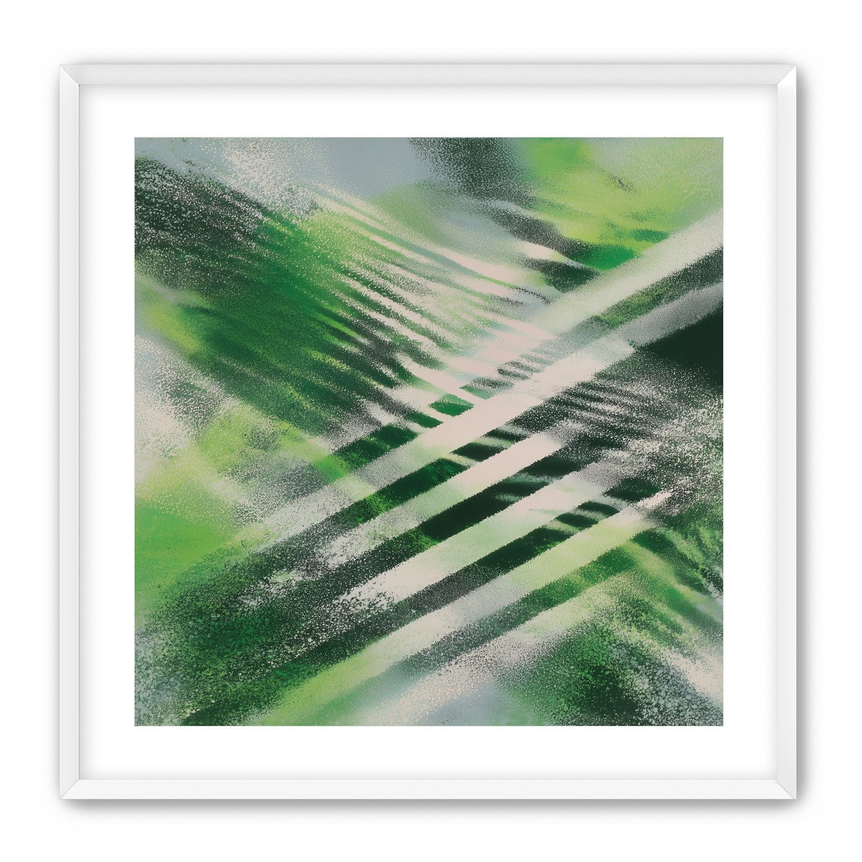 White X across green field