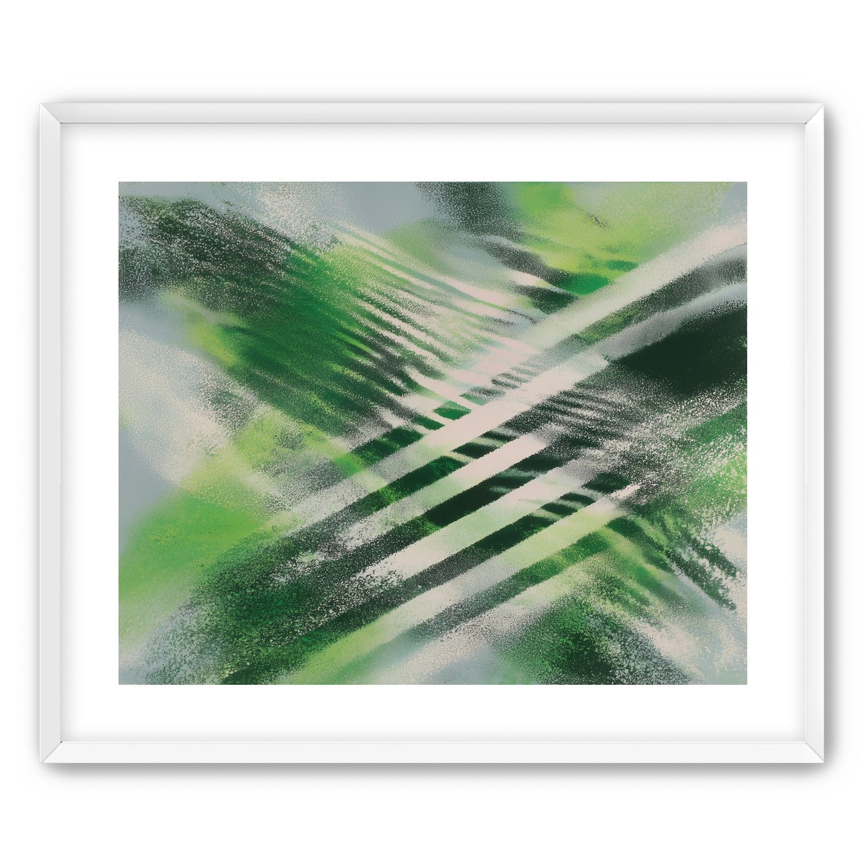 White X across green field