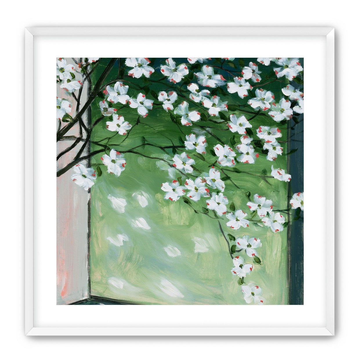 Blossoms at the windowpane