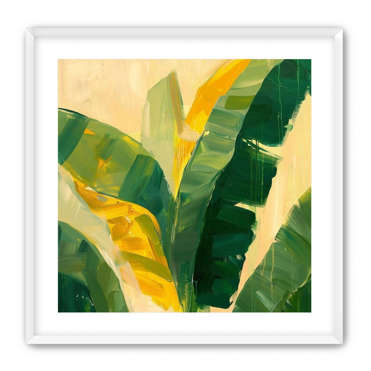 Yellow breaks through green leaves
