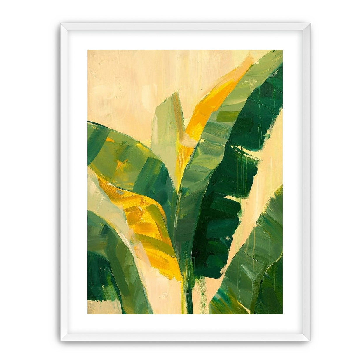 Yellow breaks through green leaves
