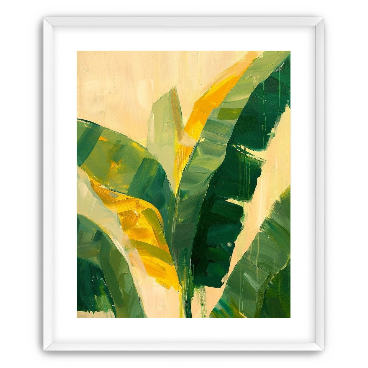 Yellow breaks through green leaves