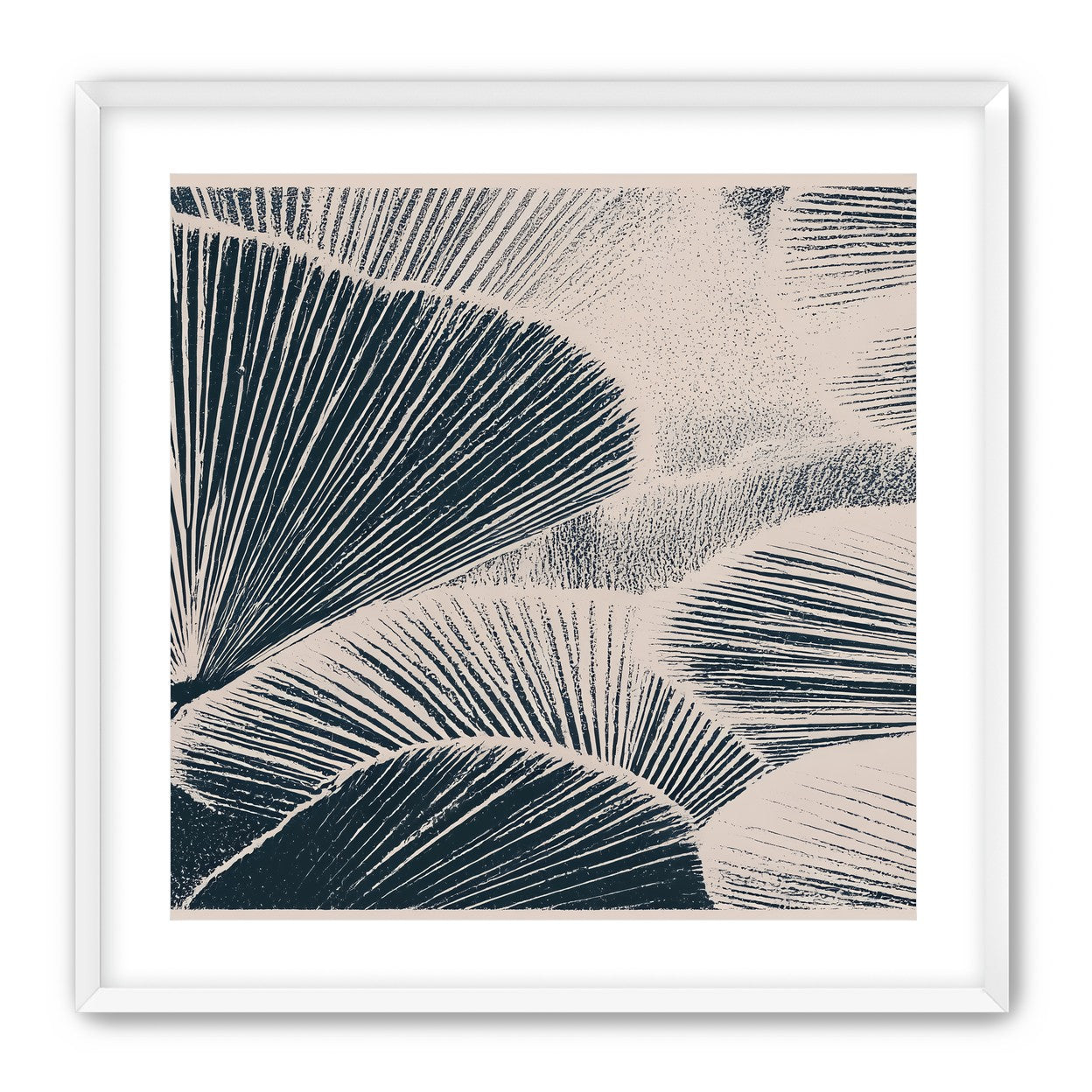 Ink shadows on palm fronds